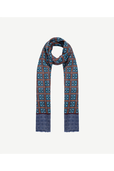 Yargıcı Geometric Patterned Wool Shawl
