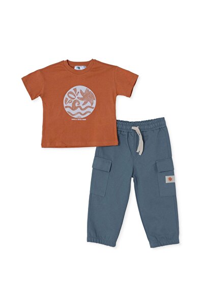 MOTHERCARE Erkek Bebek Tişört-Pantolon Bağcıklı Gömlek Yaka Uzun Kol Reçme