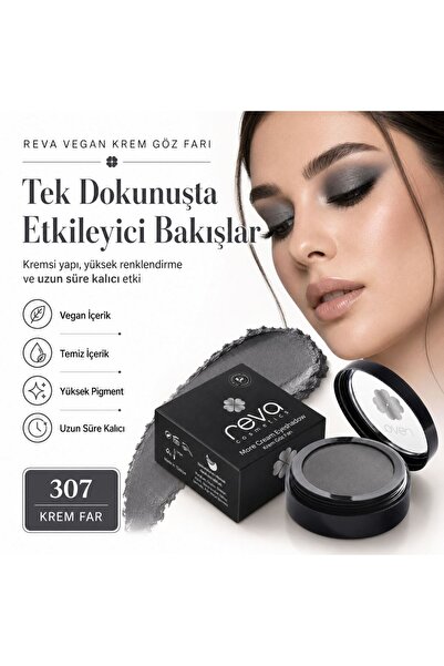 REVA Vegan Cream Eye Shadow - No. 307 |   Clean Content, Long-Lasting & Mono ...