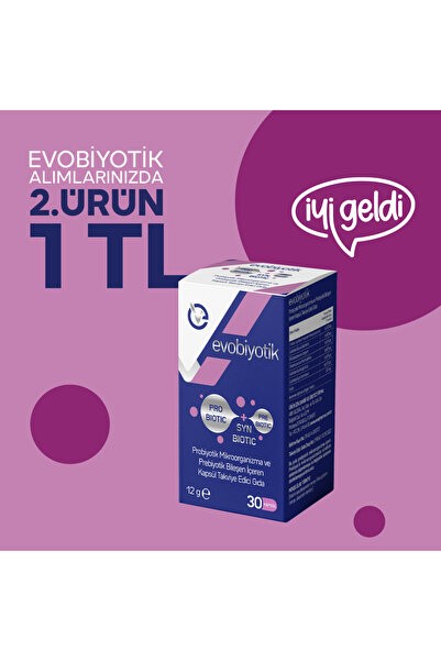 EVOBİYOTİK 30 Kapsül | Probiyotik & Prebiyotik