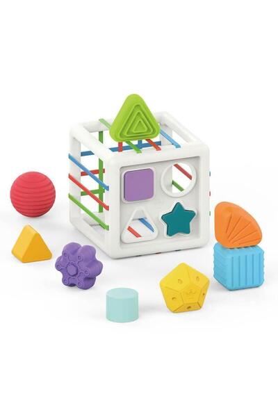 robokids Montessori Shape Matching Cube - Educational Toy with Colorful Geome...