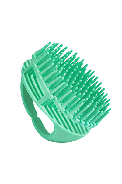 Choice1 green Silicone Shampoo Scalp Hair Massager Head Body Scalp Massage Br...