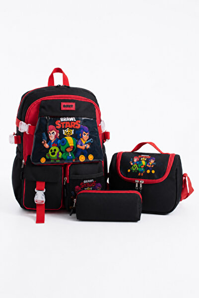 Roxy Set cu ghiozdan și cutie de prânz Brawl Stars Leon pentru școala primară