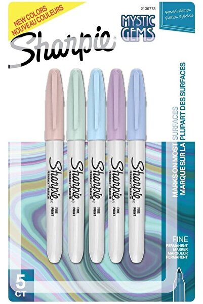 Sharpie 5 Li Fıne Permanent Markör Mystıc Gems Fosforlu Kalem