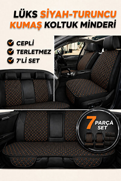 TROBUS Hyundai ACCENT ERA 2006-2011 Uyumlu Kapitone Kumaş 7 Parça Koltuk Mind...