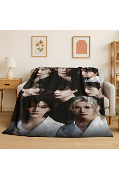 Choice18 75x90cm 3 Kpop Stray Kids Music Star Flannel Blanket Soft Warm Throw...