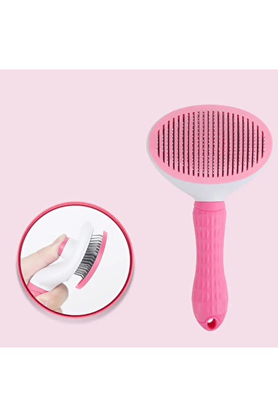 choice2 C791-Pink 1pcs Cat Anti-Slip Grooming Brush Pet Hair Removal Comb Acc...