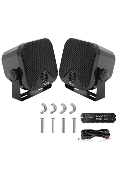 Choice1 Amplifier Sets 4 inch black Herdio 4 Inch Waterproof Bluetooth Marine...