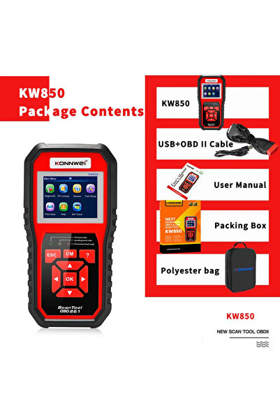 Choice KW850 Red KONNWEI KW850 OBD2 Scanner Diagnostic Tool Automotive Scanne...