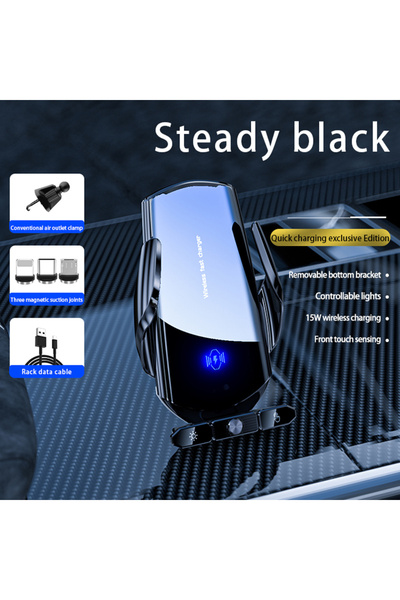 Choice Black Gravity Car Holder Stand Wireless Charger Phone Air Vent Clip Mo...