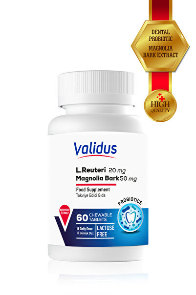 Validus Dental Probiotic Magnolia Bark Extract 60 Chewable Tablets