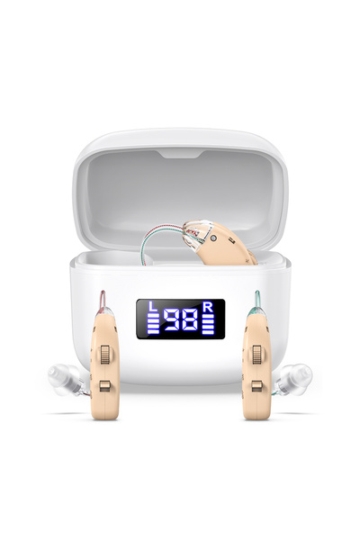 Choice1 Brown Hearing Amplifiers Earbud In-Ear Enhancer Sound Voice Rechargea...