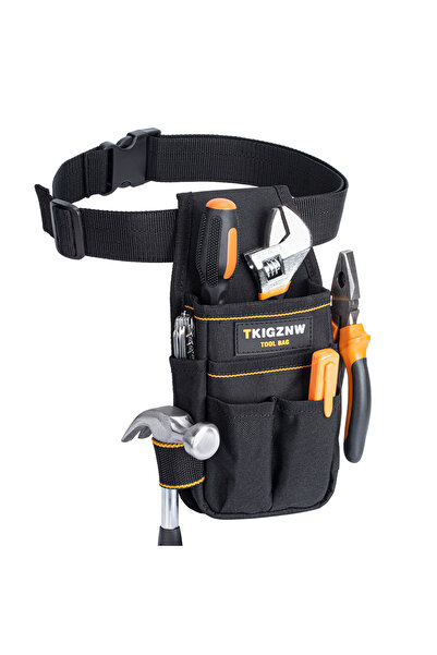 Choice Black TKIGZNW Pocket Tool Pouch，6-Pouches and 9 Screwdriver Loops Cons...