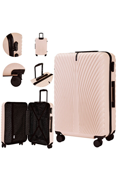 WINGS BRAND Valiză roz LARGE WINGS SWAN 2.0 de 28 de inci