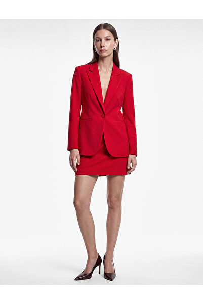 Koton Classic Collar Long Sleeve Pocketed Buttoned Blazer Jacket