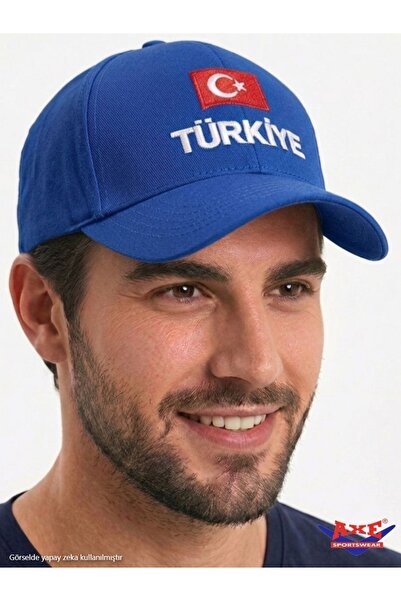 AXE SPORTSWEAR Adjustable Velcro Back Turkey Turkish Flag Embroidered Basebal...