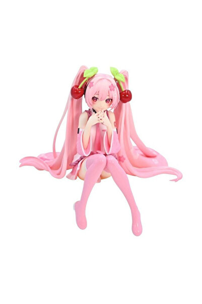Choice3 no box Anime Hatsune Miku Anime figure Cherry Pink dress Sitting post...