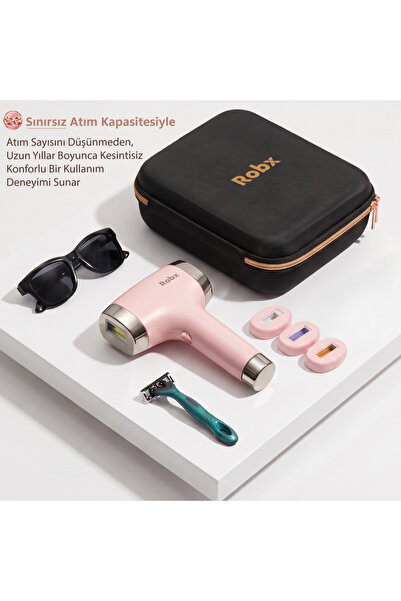 ROBX A01 Buz Soğutmalı IPL Cilt Tanıma Sensörü Akne Ve Cilt Gençleştirme Bir arada Seri Atım