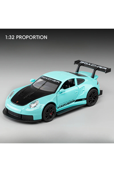 Choice1 سيارة GT3 RS زرقاء مصبوبة بسبائك معدنية بمقياس 1:32، سيارة خارقة بأرب...