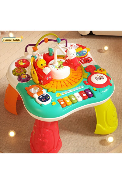 Choice Green Kids Multifunctional Early Education Game Table Electric Train B...