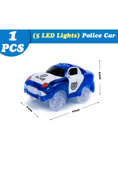 Choice14 Police Car B Magical Glowing Race Track Car Toy Vehicle LED Light El...
