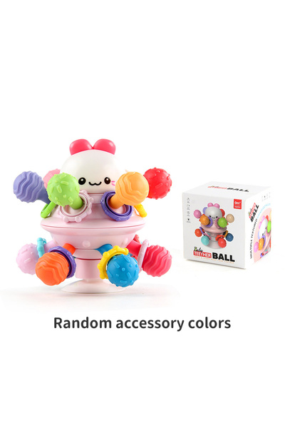 Choice Pink Manhattan Atomic Ball Silicone Baby Teether Soft Grasping Toy Ear...