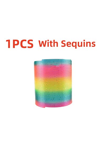 Choice1 1PCS you liang pian Rainbow Circle Fun Folding Toy Material Spring Co...