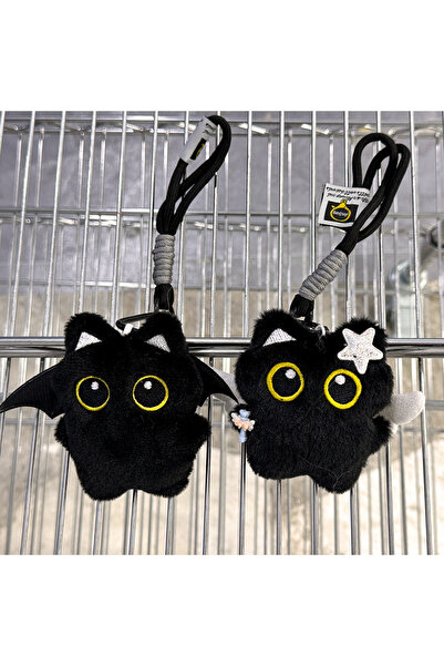Choice1 F and B Yupsk 6/1pcs Cute Plush Black Cat Doll Toy Keychain Bag Penda...
