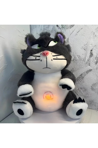 Choice AAA 1PCS Stock soothing new breath light sound cute leering cat music ...