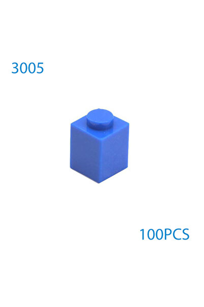 Choice18 blue 100pcs MOC 1x1 Parts 3005 Brick Compatible Figures Bricks DIY A...