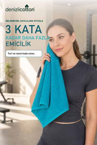 denizlicotton Prosop sport din microfibră, fitness absorbant transpirația, plăci, box, tenis, prosop sport