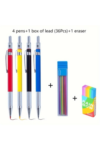 Choice mixed set 2.0MM Metal Mechanical Pencil Set with Lead Art Drawing Desi...