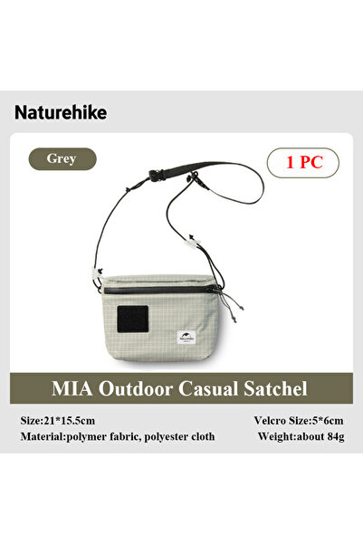 Naturehike White Mia 3L Satchel Casual Shoulder Satchel Small Bag Hiking Park...