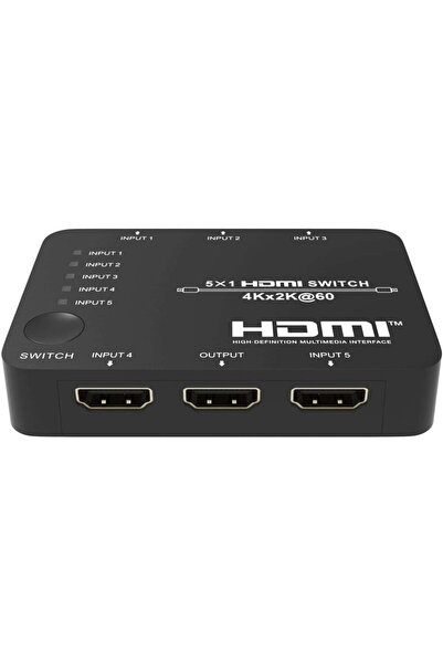 EVOCONNECT Διακόπτης HDMI EVOCONNECT, 5 είσοδοι, 1 έξοδος, 4K@60Hz, HDMI 2.0b...