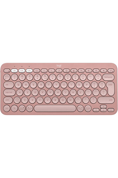 logitech Tastatură Bluetooth Pebble Keys 2 K380s, Multi-dispozitiv, Roz