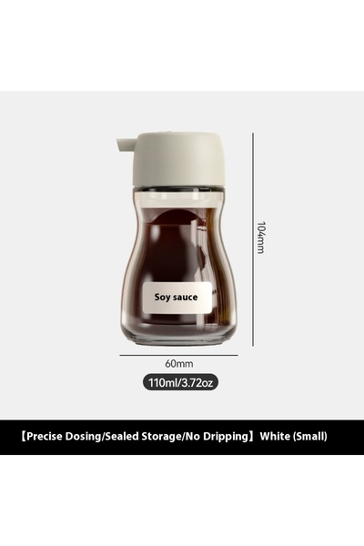 choice2 white trumpet 1pcs Japanese Style Glass Oil Pot Desktop Seasoning Bot...