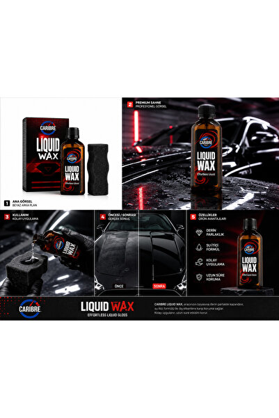 Caribre Yeni Nesil Liquid Wax Hızlı Parlaklık Veren Sıvı Cila