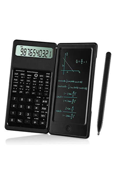 Choice Black Scientific Calculator With Writing Foldable Tablet Multi Functio...