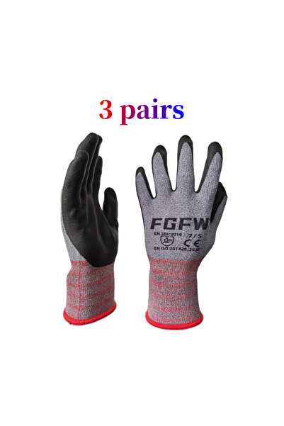 Choice S-code 3 pairs Breathable Nitrile Work Gloves - Soft Durable Spandex E...