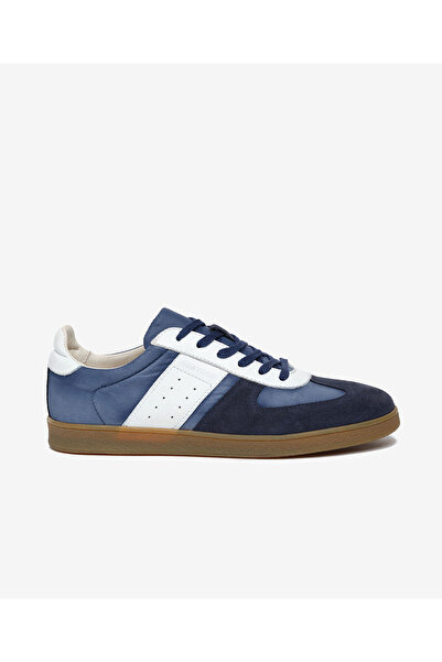 Greyder Erkek Lacivert Hakiki Deri Sneaker Ayakkabı 6Y1SA18940