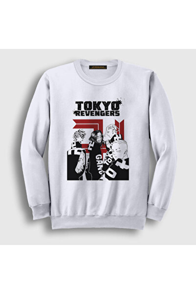 Presmono Unisex bela majica Gang V2 Anime Tokyo Revengers 259911tt