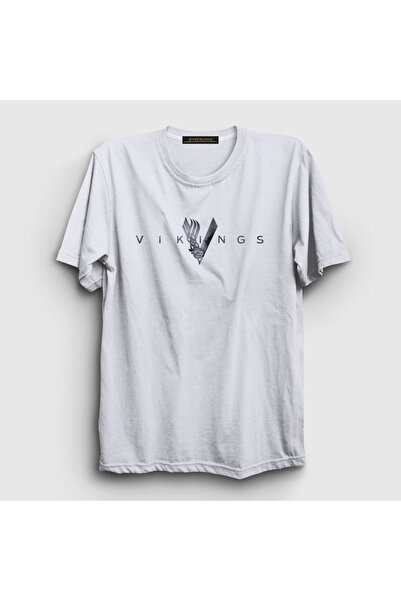 Presmono Unisex White Logo V2 Vikings T-shirt221823tt