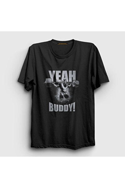 Presmono Унисекс черна тениска Yeah Buddy Gym Sports Ronnie Coleman 363788tt