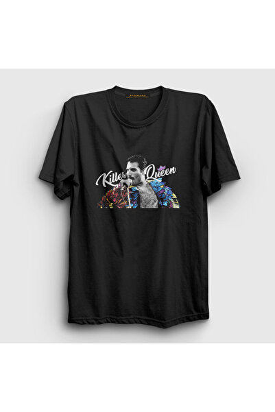 Presmono Unisex crna Killer Queen Freddie Mercury T-shirt 34383tt