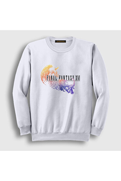 Presmono Unisex White Logo Final Fantasy Xvi Sweatshirt 607721Tt