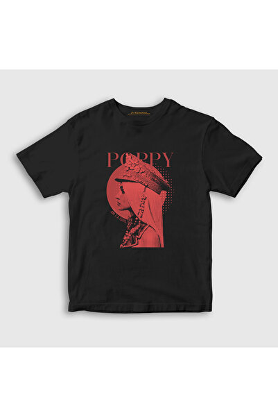 Presmono Unisex Children's Black Am I a Girl Poppy T-Shirt 586002Tt