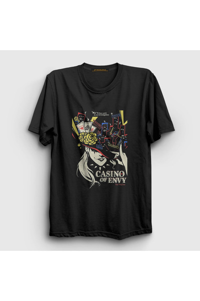 Presmono Unisex Casino Of Envy Persona 5 Crna T-shirt - 455083tt