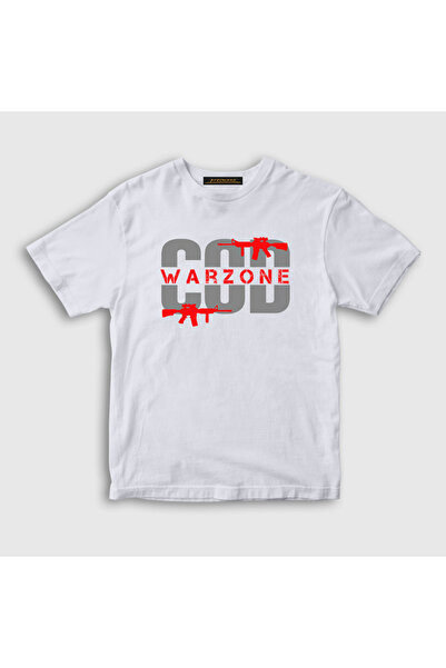 Presmono Унисекс дечија бела мајица за игре Call of Duty Warzone 513077tt