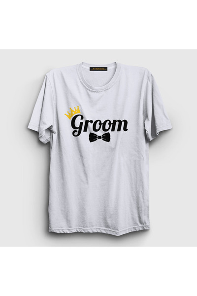 Presmono Unisex White the Groom Grooming Marriage Wedding T-Shirt 534647 Tt