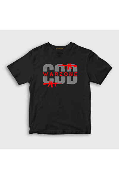 Presmono Call Of Duty Warzone Unisex Kids T-shirt - Crna 513077tt